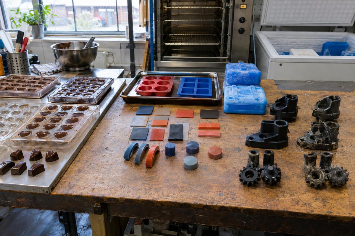Material choice illustrated by contact, temperature and lifecycle examples