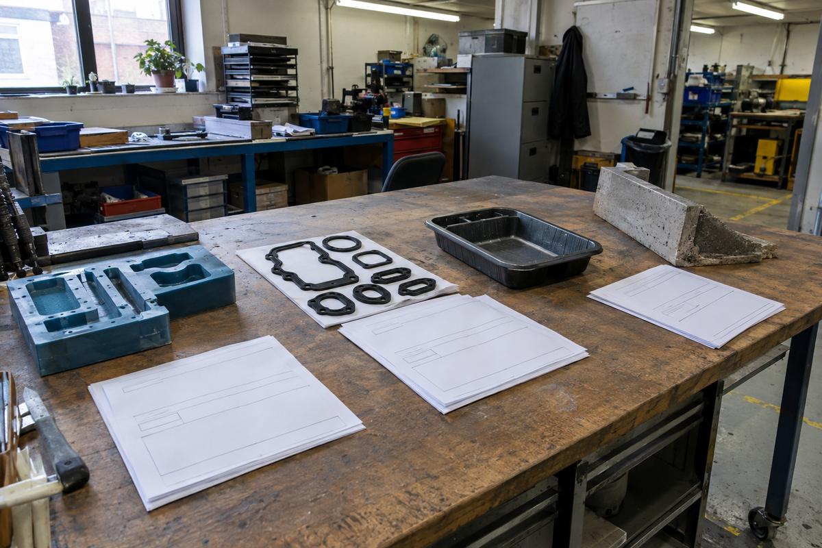 Quote packs laid out with separate samples for each division