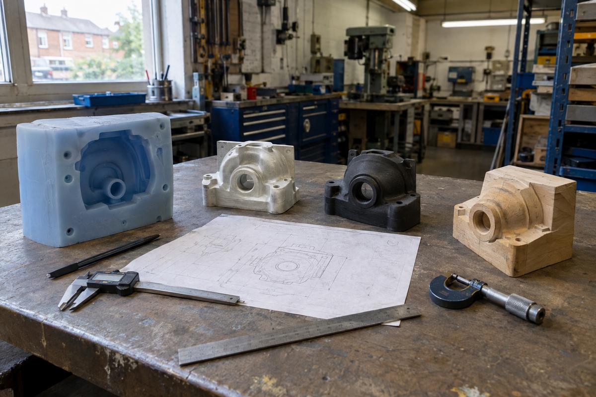 One part compared across several moulding materials and methods