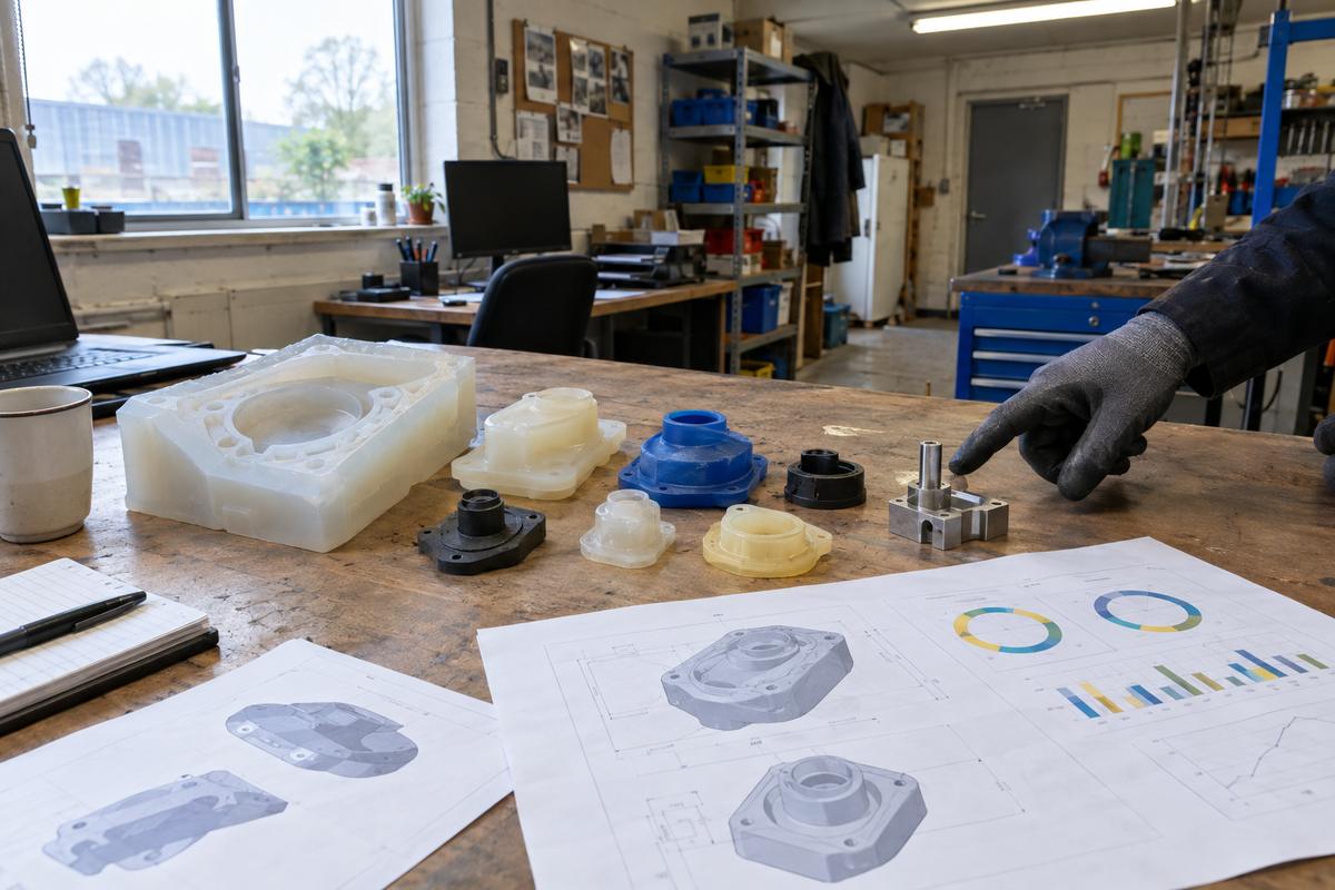 Engineering consultation with sample parts, moulds and tooling options
