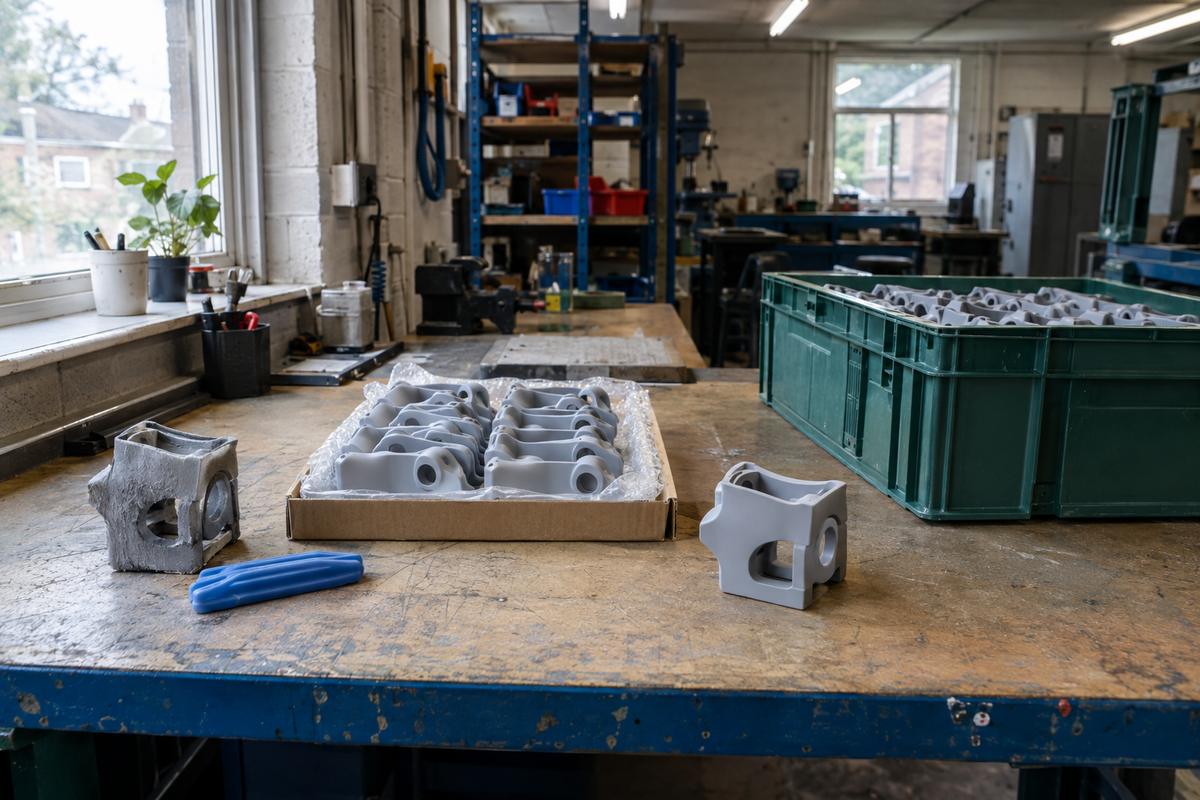 Prototype, launch batch, revised part and production batch on bench