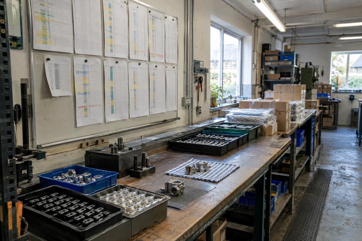 Prototype, tooling and production parts organised for a longer programme